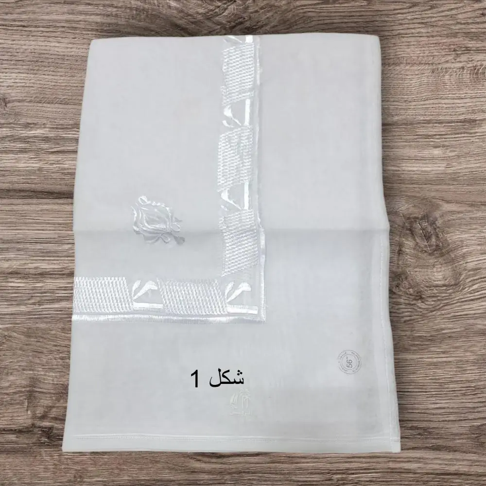 غترة رويس تطريز ابيض، للرجال
